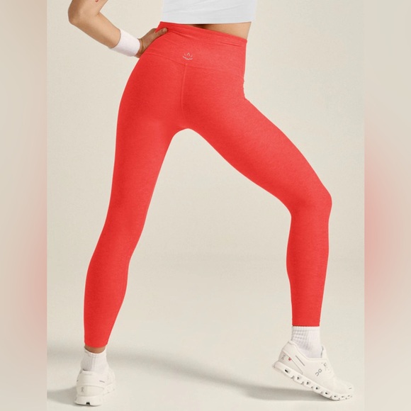 Beyond Yoga Pants - Beyond Yoga High-Waist Coral Red Leggings and tank set